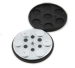 Neodym-Magnetsystem Ø 66 mm schwarz gummiert mit Innengewinde, hält ca. 25 kg
