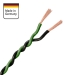 Verdrillte Kabel 2x0.5mm² Grün/Schwarz