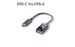 USB 3.1 Adapter IS231 USB-C Stecker - USB-A Buchse, OTG 0,10m, schwarz