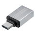 USB 3.0 Typ C Buchse zu USB 3.1 C Stecker - OTG Highspeed - Farbe: Silberfarben