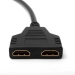 1080i HDMI Splitter 1 Male auf 2 Female Buchse Verteiler Adapter Kabel Schwarz