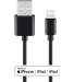 USB-A Kabel auf Apple Lightning Stecker, 1m, schwarz USB Lade- und Synchronisationska...