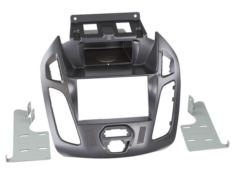 Ford Transit /Tourneo Custom 2-DIN Radioblende phönix-silber ISO-Adapter Set 