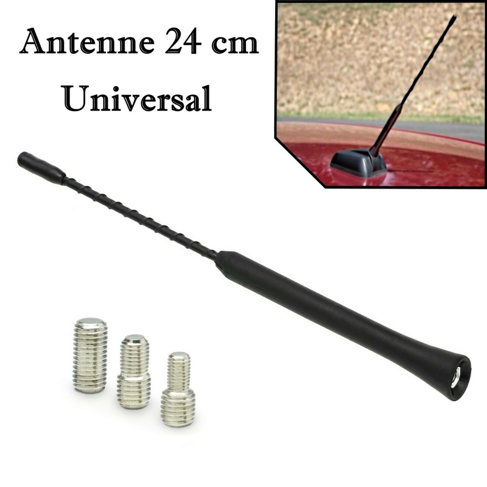 Auto Antenne Stabantenne Dachantenne robust schwarz flexibel 40 cm