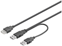 USB Power-Adapterkabel 2x Stecker auf Buchse (A)