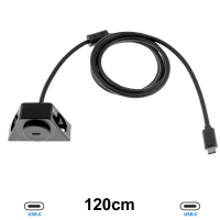 USB-C Einbaubuchse mit 120cm Kabel auf USB-C