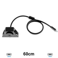USB-C Einbaubuchse mit 60cm Kabel auf USB-C