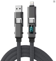 4-in-1-Schnellladekabel mit LED-...