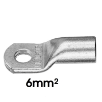 KLAUKE Rohrkabelschuh, 6mm², M6, 12mm breit 2 Stück