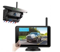 Kabellose Solar-Rückfahrkamera mit Magnetbefestigung, IPS Touch-Monitor 5 zoll
