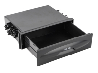 Ablagefach für 2-DIN Radioblenden (schraubbar) mit Schublade