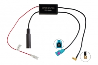 Aktiver Antennensignal-Verteiler für passive Außenantennen FM+DAB+ DIN/FAKRA 12V