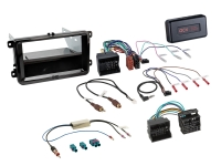 2-DIN Kit mit Fach Skoda/VW Klavierlack 40Pin/52Pin i-dapter