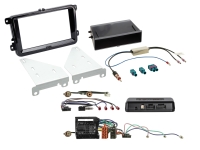2-DIN Kit mit Fach Skoda / VW Klavierlack 52Pin i-adapter