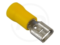 Flachsteckhülse gelb 4.0 - 6.0 mm² / 6.3 mm (100 Stück)