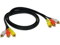 A/V Kabel 1 m / 3 Stecker rot-weiß-gelb