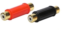 Cinch Adapter [2x Cinch-Buchse - 2x Cinch-Buchse] Schwarz und Rot