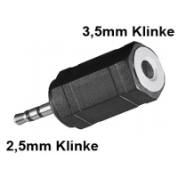Klinken Adapter 2,5mm Stecker -> 3,5mm Kupplung
