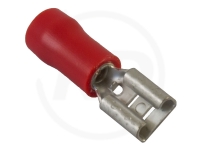 Flachsteckhülsen rot 6,3 mm Kabe...