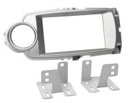 2-DIN Radioblende Toyota Yaris(XP13) 10/2011-08/2014 silber