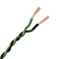 Verdrillte Kabel 2x0.5mm² Grün/Schwarz