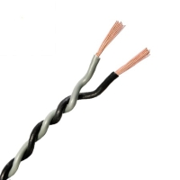 Verdrillte Kabel 2x1.50mm² Grau/Schwarz