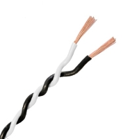Verdrillte Kabel 2X1.5mm² Weiss / Schwarz