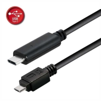 252145 USB Ladekabel-/Datenkabel-USB Typ C Stecker>USB 2.0 Typ Micro BStecker-1,