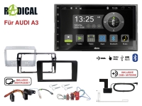 Radical R-D211 2-DIN DAB+ mit Montageset für Audi A3 Teilaktiv