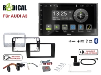 Radical R-D211 2-DIN DAB+ mit Montageset für Audi A3 Vollaktiv