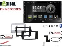 Radical R-D211 2-DIN DAB+ mit Montageset für Mercedes