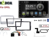 Radical R-D211 2-DIN DAB+ Montageset für Opel schwarz nicht lackiert