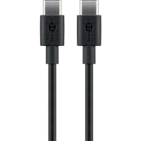 USB-C auf USB-C Kabel, 15 Watt, 0.5m, schwarz