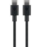 USB-C auf USB-C Kabel, 15 Watt, 1m, schwarz