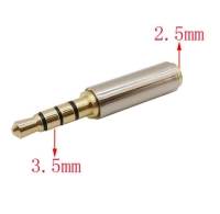 Klinke adapter 3.5mm männlich - 2.5mm weiblich Stereo