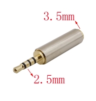 Klinke adapter 3.5mm männlich - 2.5mm weiblich Stereo