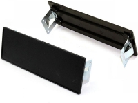 Universal-Blindplatte in DIN-Größe Abmessungen 194 x 62 mm Ausführung in Schwarz
