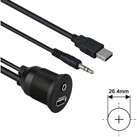 AMPIRE USB 2.0/AUX Einbaubuchse,...