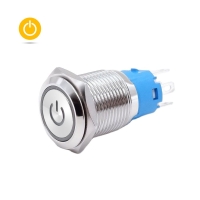 12V 16mm LED-Druckknopf-Taster s...